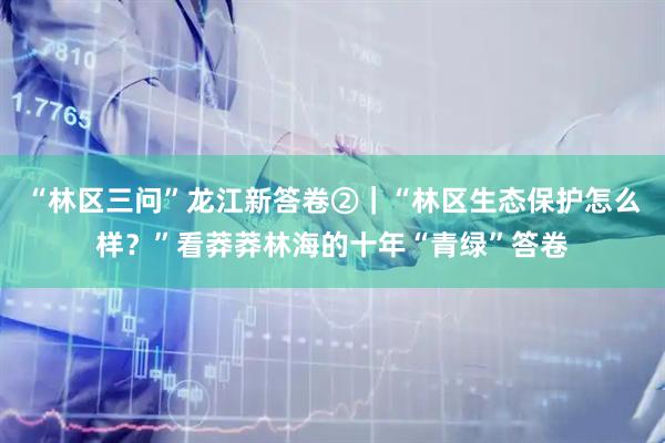 “林区三问”龙江新答卷②｜“林区生态保护怎么样？”看莽莽林海的十年“青绿”答卷