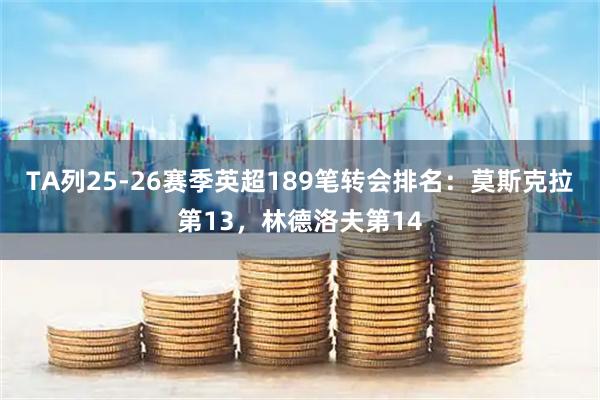 TA列25-26赛季英超189笔转会排名：莫斯克拉第13，林德洛夫第14